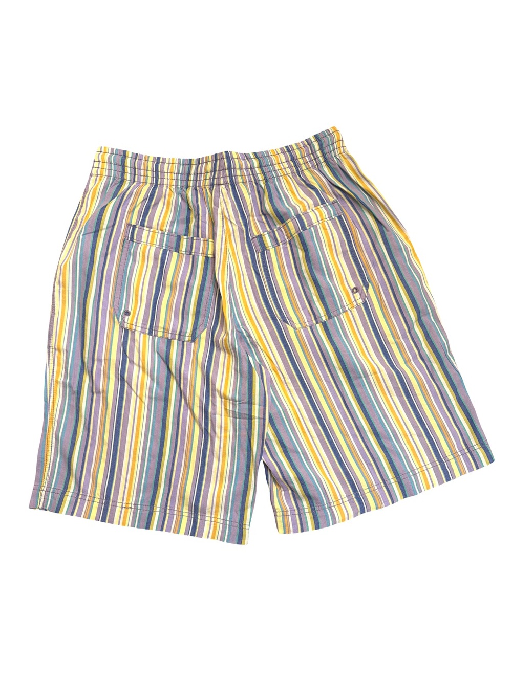Free People Striped Bermuda Shorts Elastic Drawstring Waist Size XS/TP - Picture 5 of 8